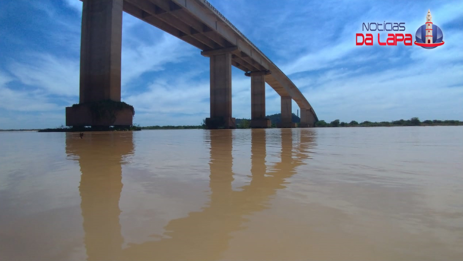 Rio São Francisco em 04 de Janeiro de 2019 em Bom Jesus da Lapa (Foto: José Hélio/Notícias da Lapa)