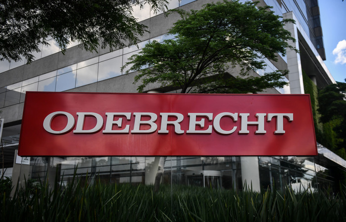 View of the headquarters of Brazilian construction company Odebrecht in Sao Paulo, Brazil on December 4, 2018. - Odebrecht Engineering and Construction (OEC), which admitted paying bribes in exchange of works in the continent, now assures it is back in the right track. OEC is in the midst of a process of restructuring of its debts and shows optimism towards the future government of Brazilian President-elect Jair Bolsonaro. (Photo by NELSON ALMEIDA / AFP)