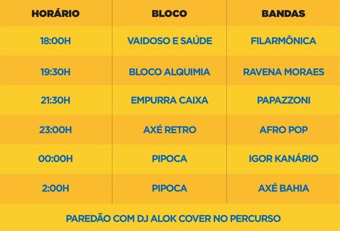 puxada programação