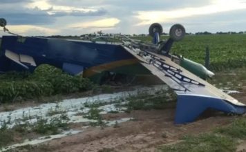 Avião agrícola sofre acidente durante pouso em fazenda de Correntina