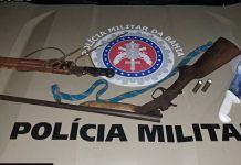 Homem é preso após ameaçar matar a esposa com espingarda em Riacho de Santana