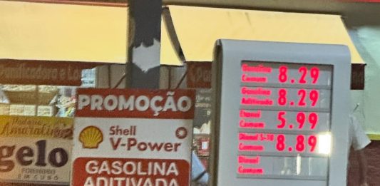 Gasolina chega a R$ 8,29 em Bom Jesus da Lapa após novo aumento