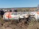 Caminhão bitrem-tanque tomba às margens da BA-161, em trecho de Barra