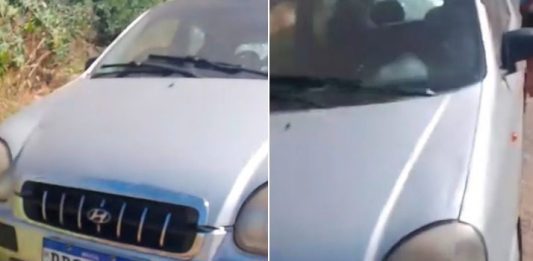 Veículo abandonado às margens da BR-349 chama a atenção de motoristas entre Bom Jesus da Lapa e Serra do Ramalho; proprietário ainda não foi localizado.