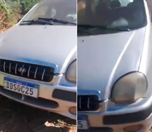 Veículo abandonado às margens da BR-349 chama a atenção de motoristas entre Bom Jesus da Lapa e Serra do Ramalho; proprietário ainda não foi localizado.