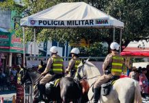 Cavalaria da PM reforça policiamento durante a Romaria do Bom Jesus da Lapa