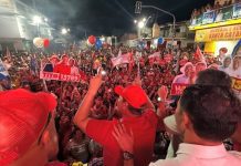 Jerônimo reúne multidão em comício com Rui Costa e Jaques Wagner em Bom Jesus da Lapa